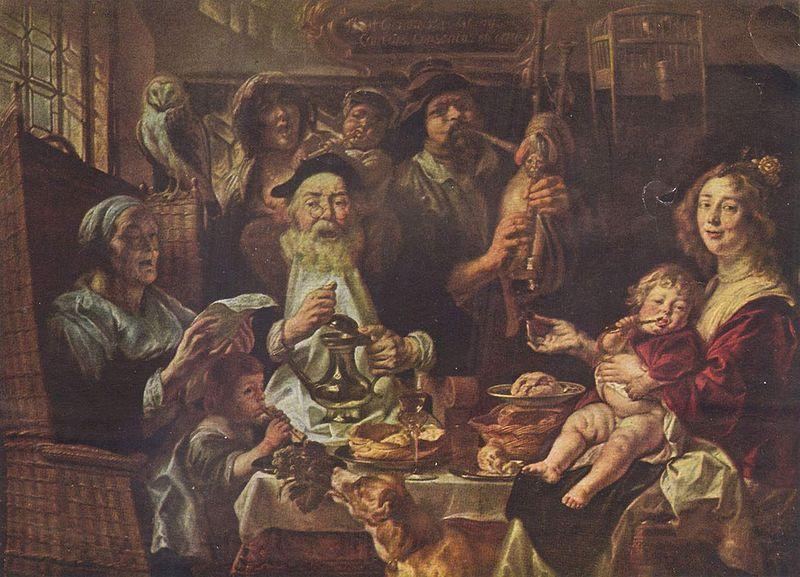 Jacob Jordaens As the Old Sing Spain oil painting art